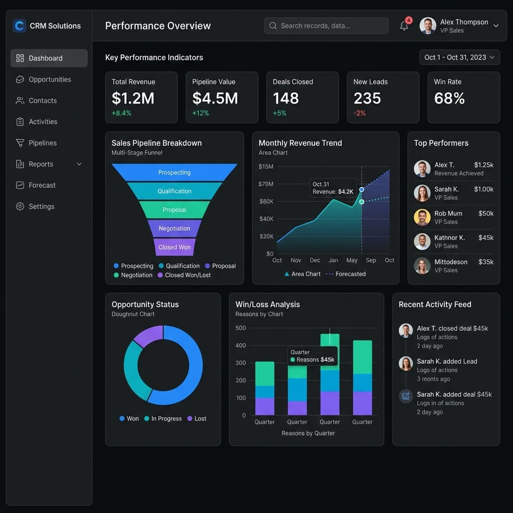 Enterprise CRM Dashboard